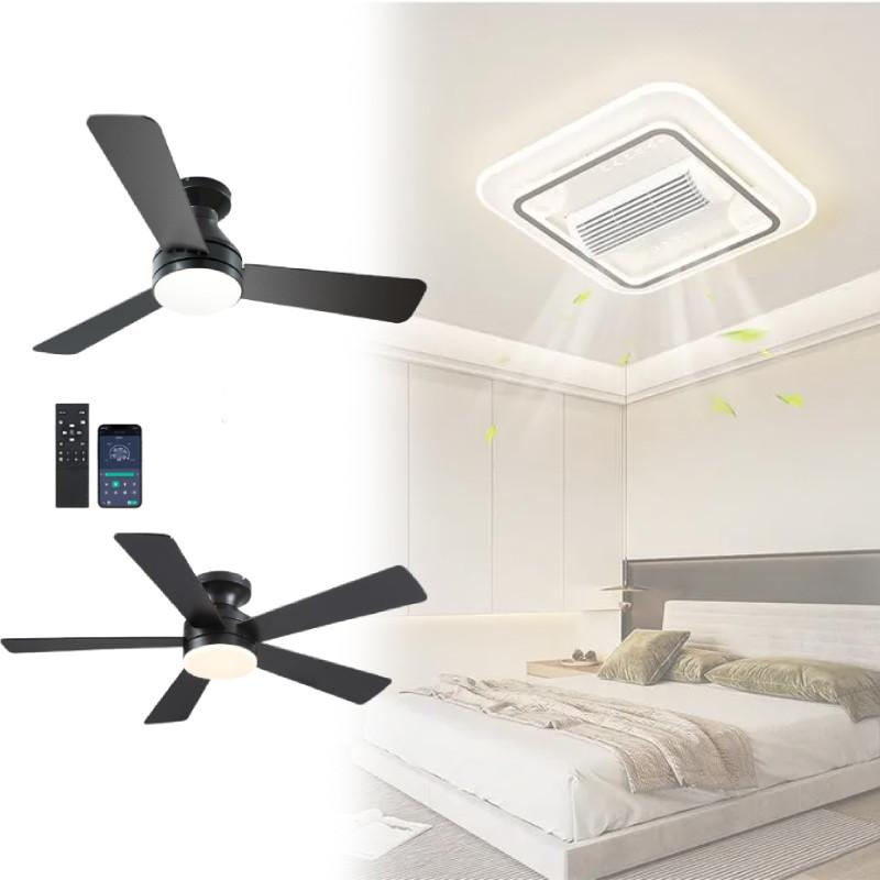 Ceiling Fan Light With Blades For Bedroom And Living Room Decor