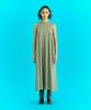 Er Er Pleated Detail Dress Khaki