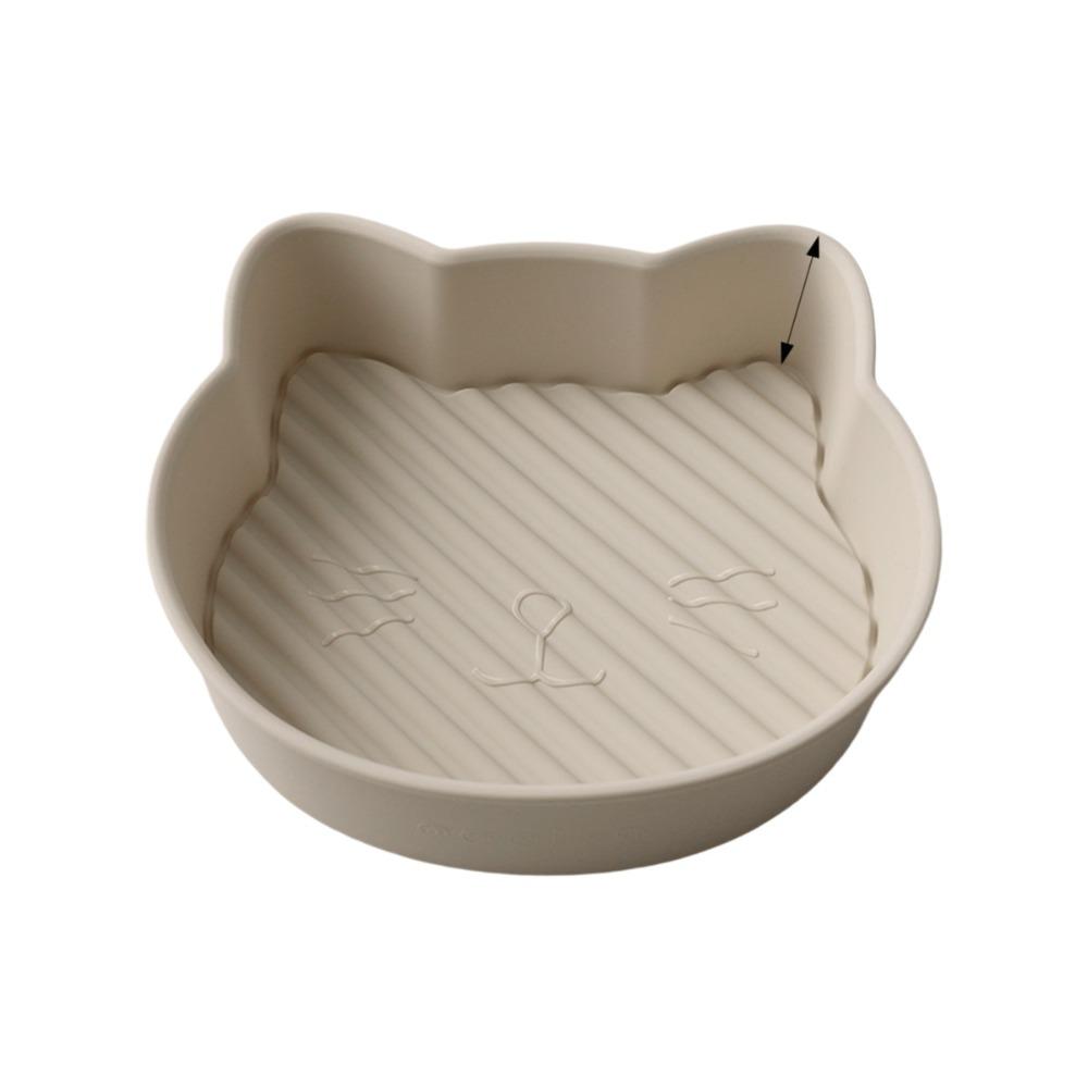 

Silicone Oven Baking Tray Cat Shape Air Fryer Liners Bakeware Pan Mold Basket Air Fryer Use бежевый