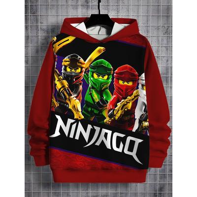 Impression 3D Dessin Animé Jeu Toutes Saisons N-ninjagos Sweatshirt Décontracté Enfant Pull Cool Vêtements Unisexe Garçon Fille Sweat à Capuche