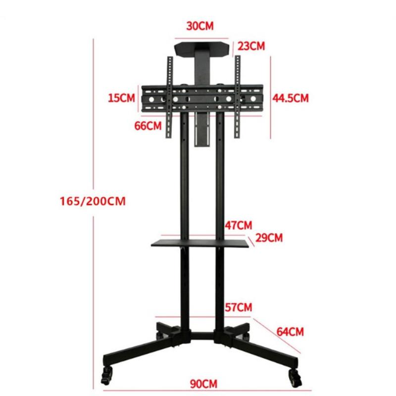 34-72" Screen LED LCD Monitor Mount Plasma Display Meeting /Class/Live TV Stand Mobile Cart Trolley Mobile TV Trolley