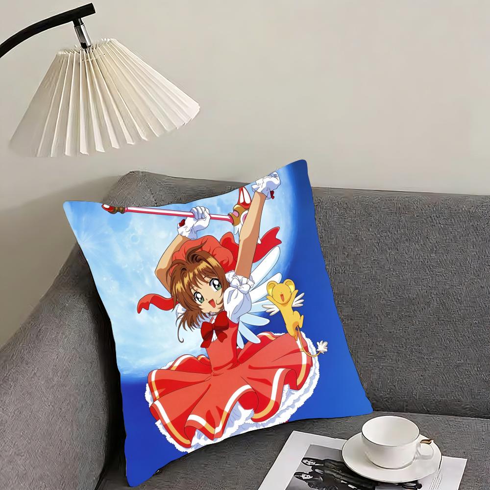 Card Captor Cushion Cover Reversible Plush Pillow Cover – For Car, Sofa, Bedroom, Perfect As a Gift.