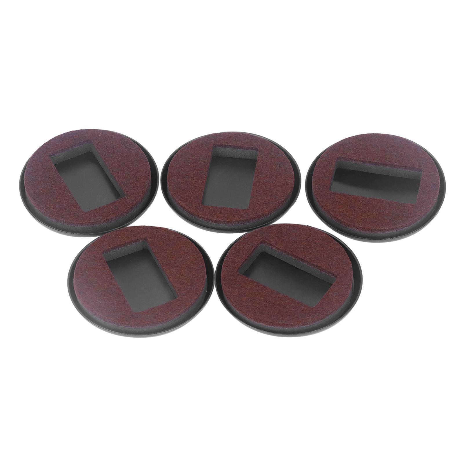 

5Pcs Felt Caster Cups Bottom Furniture Pads for Hardwood Floors Sliders Prevent Scratches Brown коричневый