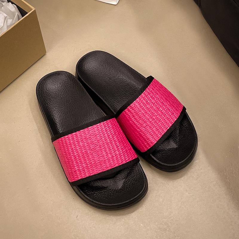 Slippers Women's Summer Wear New Fashion Casual Thick Bottom Non-slip Beach Couple Beach One-word Drag