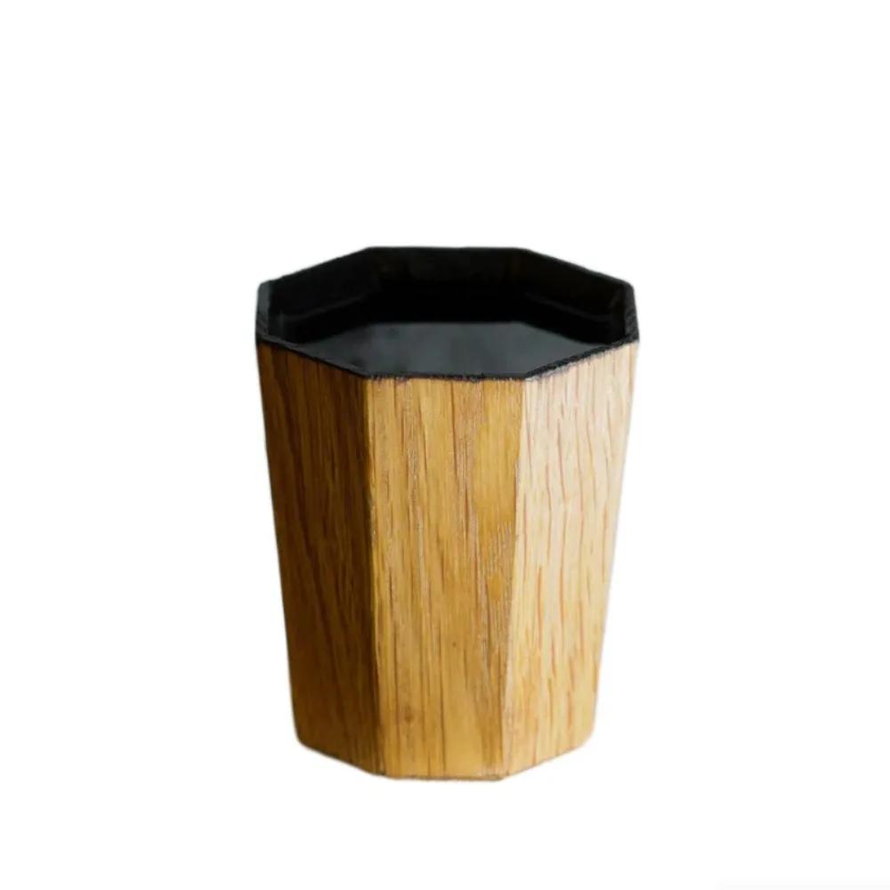 New High Quality Handmade Charred Whiskey Cup Wooden Barrel Shape Charred Drinking Vessel Unique Old Fashioned Whiskey Grail Cup