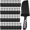 50 PCS Disposable Plastic Cake Cutter and Server Black Cake Plastic Server Cutter Plastic Cake Server Cutting for Pie Tart Cake