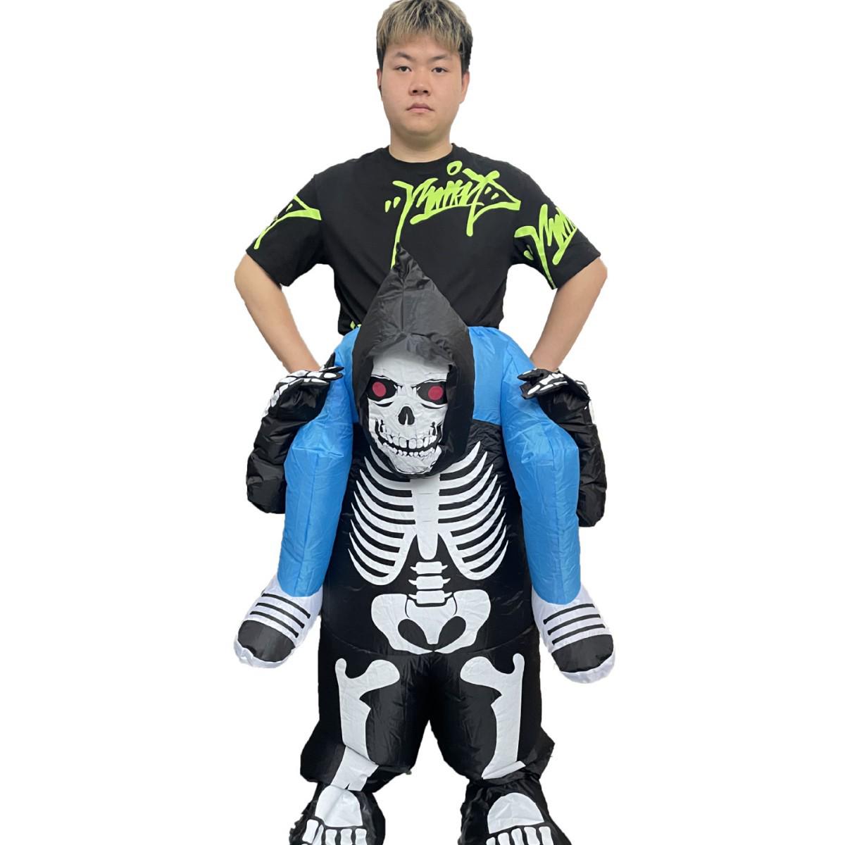 

Halloween Inflatable Skeleton Ghost Costume for Adults - Fun Outdoor Party Outfit One Size