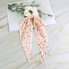 Hair Rope Dot Print Handmade Pleated Ribbon Hair Tie No Damage High Elasticity Ponytail Holder Daily Hair Accessory