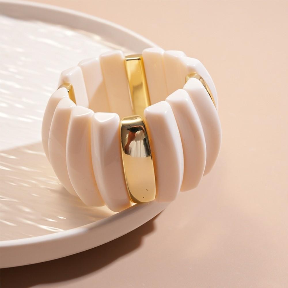 Wide Acrylic Bangle Bohemian Retro Hand Ring Fashion Exaggerated Bracelet  Decoration