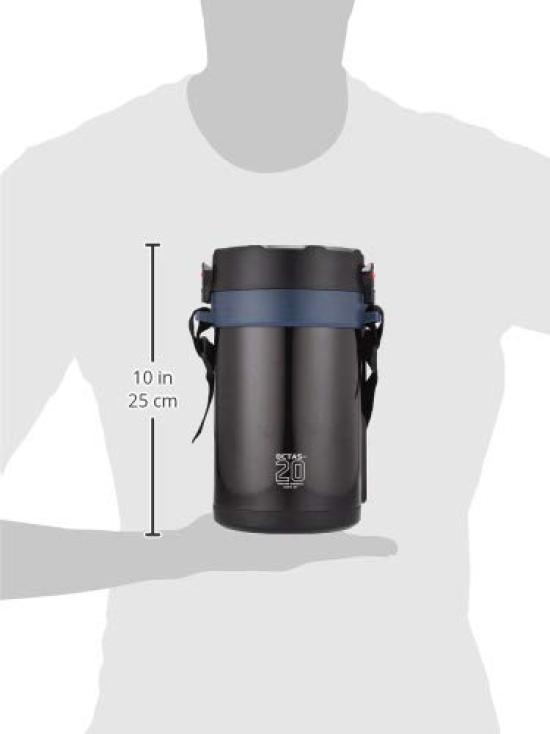 Pearl Metal Insulated Lunch Jar, Navy, 2000ml, Stainless Steel, Octas HB-3776