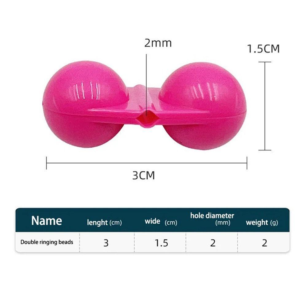 Waterproof Fishing Ring Bell Rustproof Fishing Bell Beads Fishing Double Rattle Striper Bass