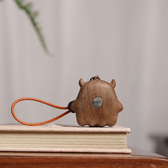 Cute Mini Devil Charm, Wooden Little Devil Shape Pendant for Backpack, Purse, Car Accessories, Gifts for Women Men