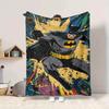 1pc Batman Hero Flannel Throw Blanket Lightweight Soft Warm All Season Blanket for Sofa, Bed, Travel, Camping L1024145