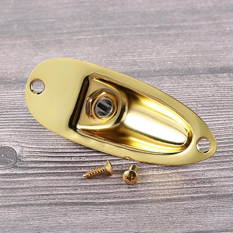 Heavy Duties Guitar Input Output Plate With Rotation Resistant Washer Mounting Screws Set For Stability And Durability