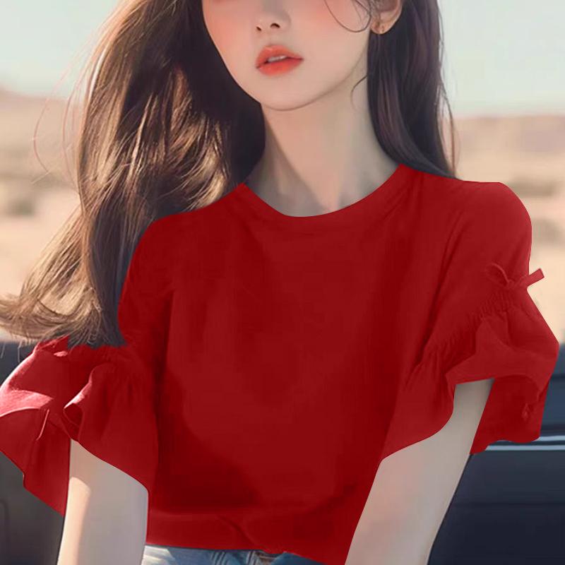 ZANZEA Women Casual Round Neck Summer Short Sleeve Blouse