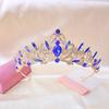 Trendy Rhinestone Queen Princess Crown Alloy Luxurious Bride's Crown Baroque Hair Accessories Crystal Tiara Wedding Party