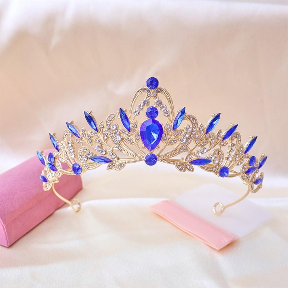 Trendy Rhinestone Queen Princess Crown Alloy Luxurious Bride s Crown Baroque Hair Accessories Crystal Tiara Wedding Party