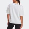 Adidas T Shirts Women's White Crew Neck Moderate Straight Fit HC6358