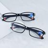10PCS Flexible Anti Blue Light Reading Glasses +100 To +400 Square Frame Eyewear for Men Women Fashion