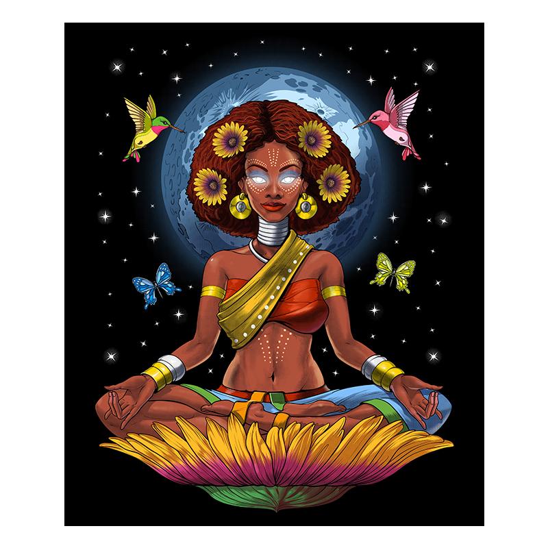 Obca Kobieta Żaba Budda Zen Joga Medytacja Plakat Wydruki Sztuka Ścienna Płótno Malarstwo Zabawne Zdjęcia Salon Wystrój Domu Cuadros