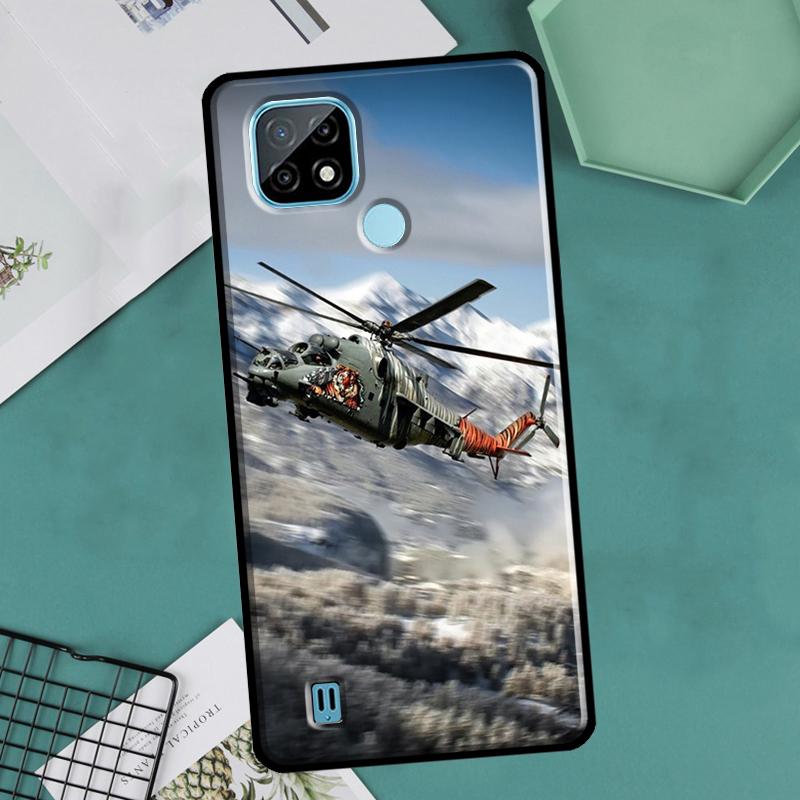 Mil Mi 24 Hind Helicopter Case For OnePlus Nord 2 9 10 Pro 9R 10R 8T Cover For Realme GT Master Neo 2 3 8i 9i 8 Pro