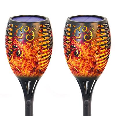 GLOWDAWN Solar Outdoor Flame Solar Torch 96 IP65 Automatic Garden LED Easy To Garden of Light, Light, Light, Built-in Bulbs, Waterproof, On/Off Light,
