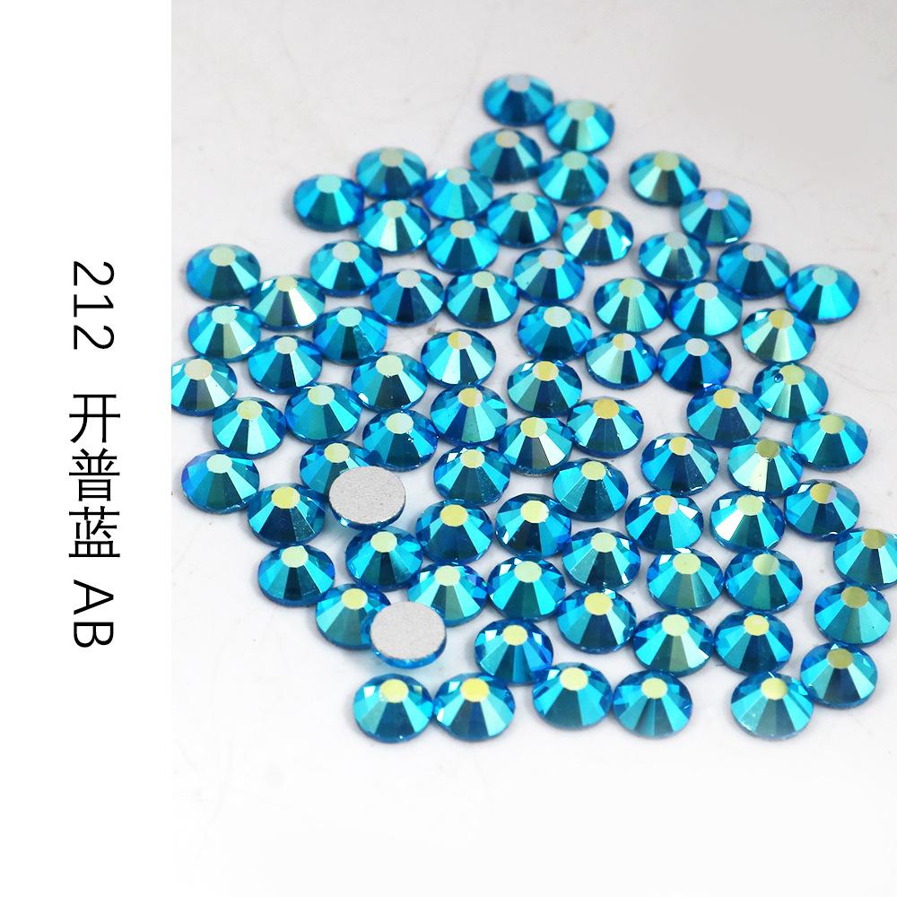 Ss3-Ss30 Strass Ab Colorés Verre Fond Plat Strass Diamant Cristal Coloré Rond Autocollant Manucure Diy Diamant