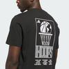 adidas Hoops T Shirts Men's Black Crew Neck KC9255
