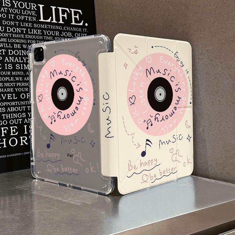 Music-themed Apple iPad Air 7/6/5 tablet case, Pro tablet shell, 11/10/9 protective case