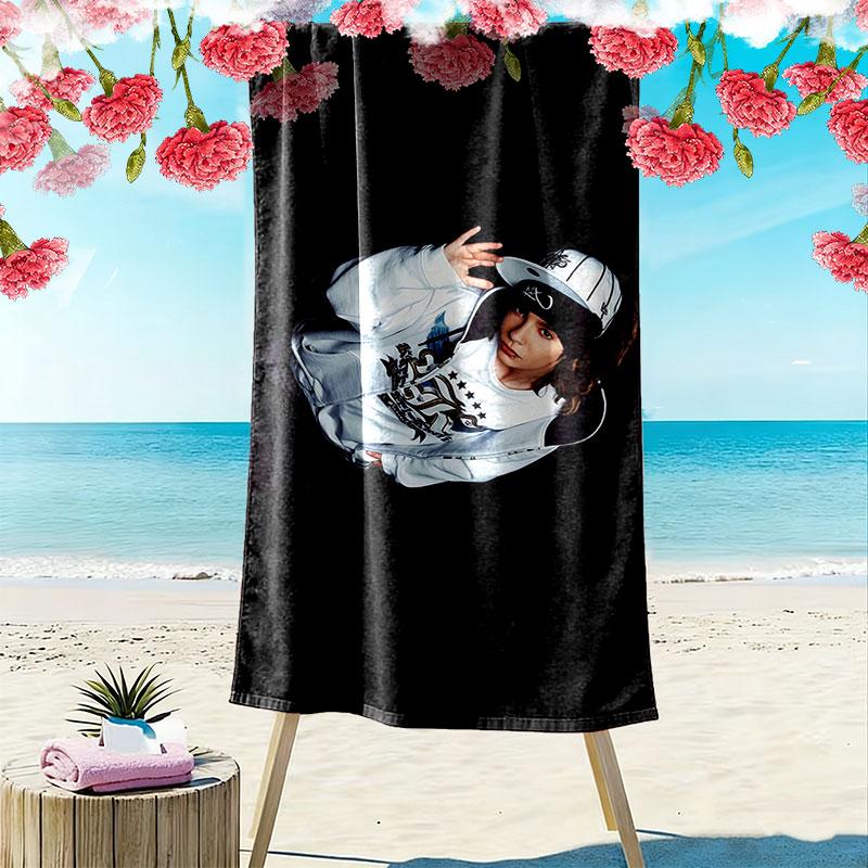 Tom Kaulitz Print Strandtuch, Großes Weiches Schnelltrocknendes Handtuch für Strand Camping Schwimmen