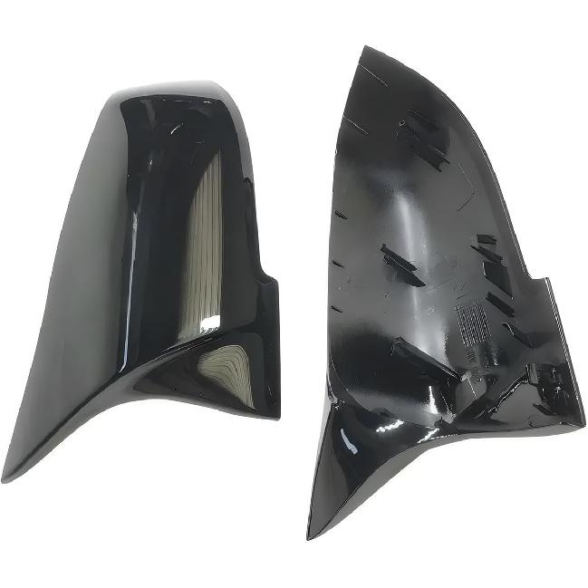 GSRECY Door Side Wing Rearview Mirror Cover Cap Compatible with BMW F20 F21 F87 M2 F23 F30 F36 X1 E84 Gloss Black - M4 Style (Pack of 2)