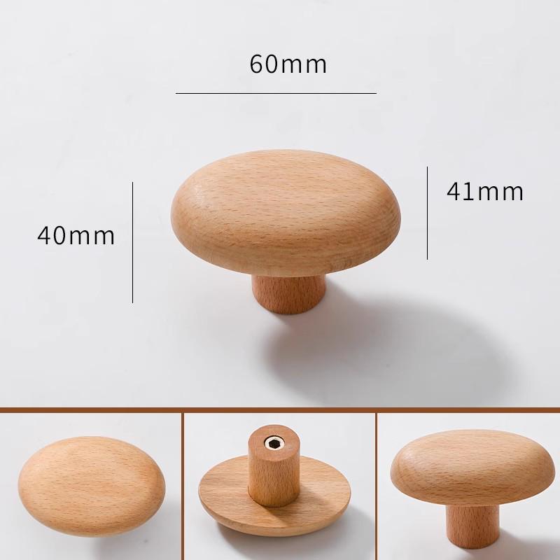 Solid Wood Cartoon Drawer Pull Knob for Children's Room