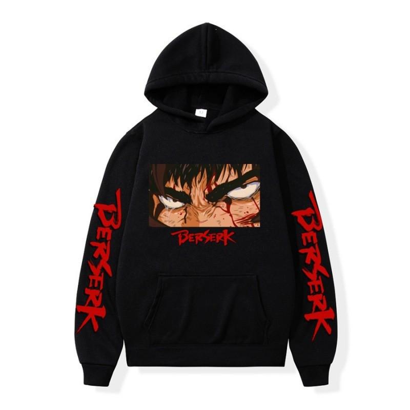 Unisex Anime Hoodie With Print Design Fleece-Lined Oversized Sweatshirt Men Women Casual Long Sleeve Pullover