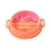 Pet Slow Feeder Bowl Silicone Dog Slow Eating Bowl with Double Handles Non-Slip Pet Feeding Dish with Suction Cups for Large Small Dogs Cats