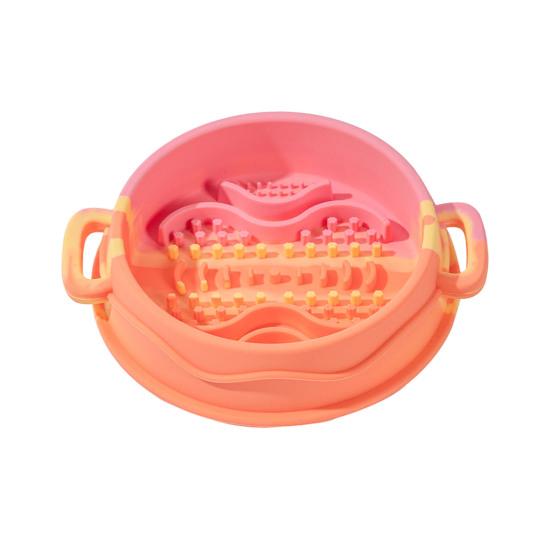 

Миска для медленного кормления домашних животных Силиконовая миска для медленного поедания собак с двойными ручками Нескользящая миска для кормления животных с присосками для больших маленьких собак кошек