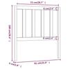 VidaXL Headboard Bedroom Furniture Head of Single Bed Frame Bed Accessory Interior Black 81x4x100 Cm Wood 817719