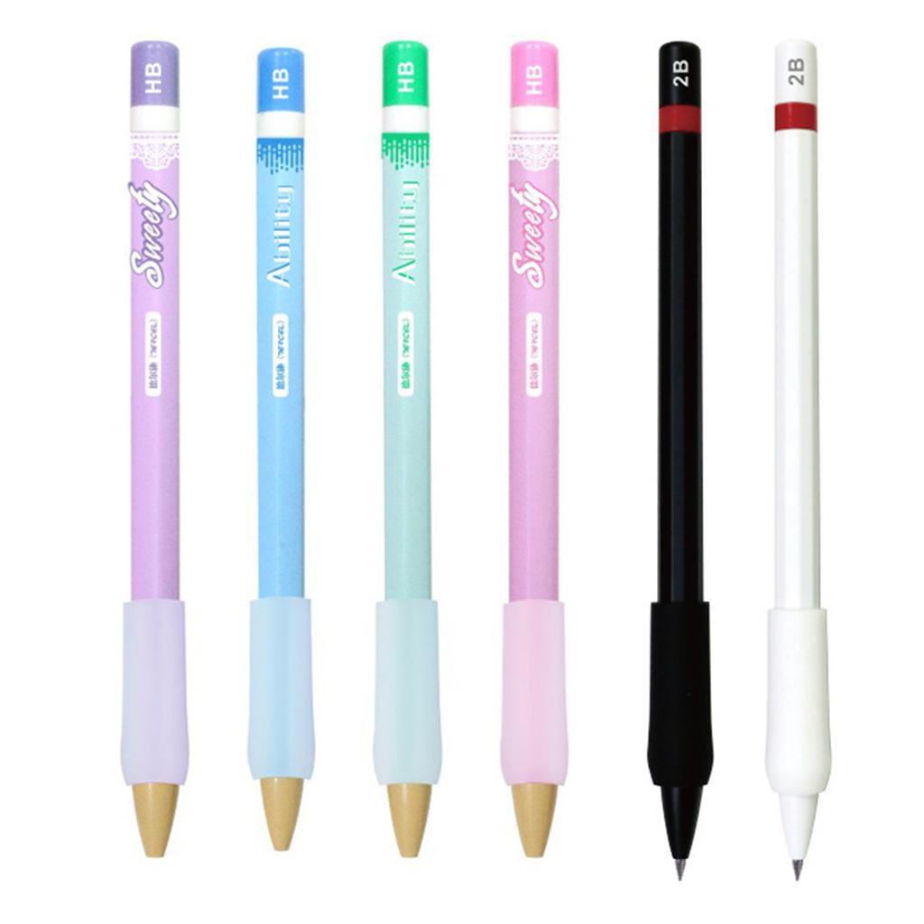 Student Mechanical Pencil Slip Resistant Silicones Grip Posture Correction Automatic Pencil Twist Action for Student