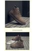 Men's Autumn/Winter Lace-up High-top Velvet Martin Boots - Casual Flat Bottom Trendy Style