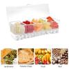 Removable Chilled Condiment Server Tray Clear Dispenser Garnish Tray with Lids Condiment