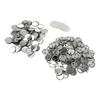 100 Sets Blank Button Badge Parts Set Round Shape Rust Prevention Easy Print Button Pin Badge Kit for Button Making Machine