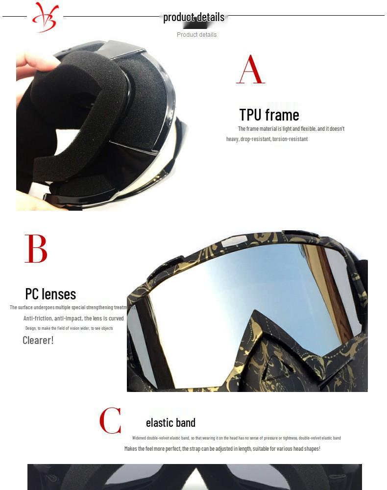 Off-Road Motorcycle Goggles: Exclusive Face Shield Protective Eyewear for Outdoor Use
