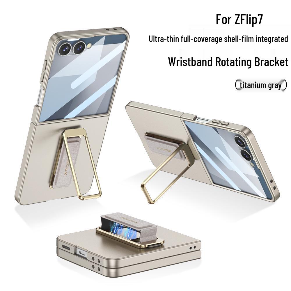 

Чохол для телефону Samsung Z Flip7 з ремінцем на зап ястя та обертовою підставкою - Преміальний захист для складаного екрану SM-Flip7