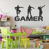 Wall Self-adhesive Sticker DIY for Gift Eco-friendly Letter Gamer Design Self-adhesive Wall Decal Helpful Punch Free Black Color