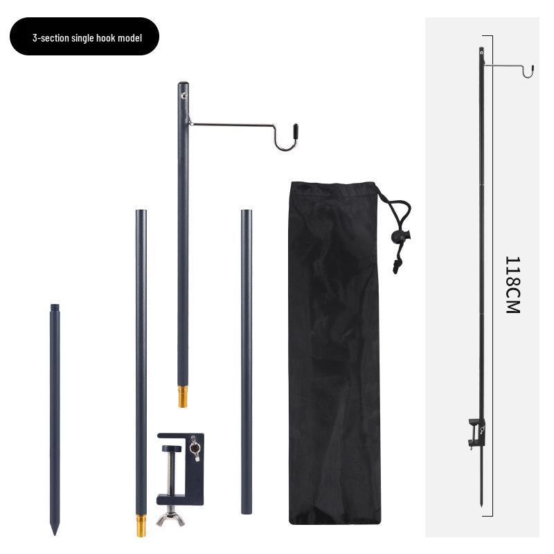 Ultralight Aluminum Folding Camping Light Pole Stand