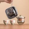 Portable Glass & Ceramic Travel Tea Set