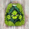 Women's Casual Long Sleeve Cute Christmas Print Neck Knit Sweater