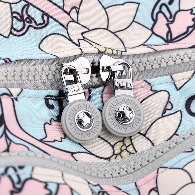 Printed Nylon Backpack Lightweight Travel Backpack