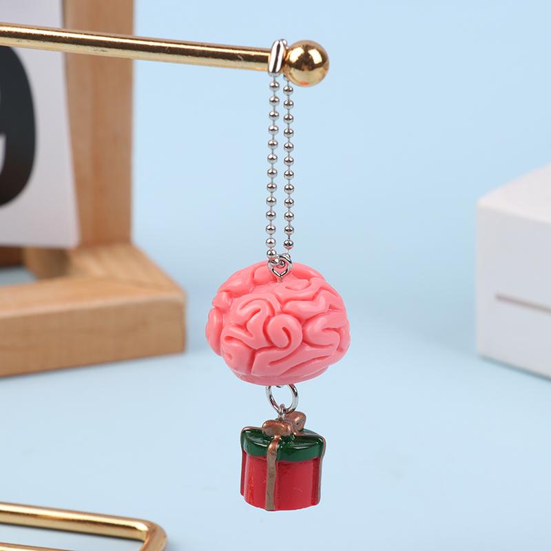 

Творческий брелок в виде мозга любви, готический, забавный, брелок для ключей, сумка, подвеска, держатель для ключей от машины для пары, подарки на Хэллоуин