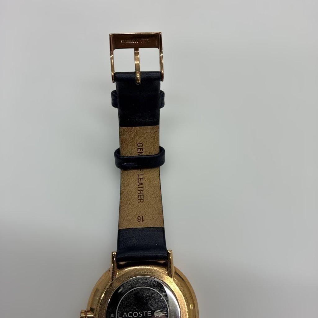 Used Battery Replaced LACOSTE Ladies Watch Navy Gold