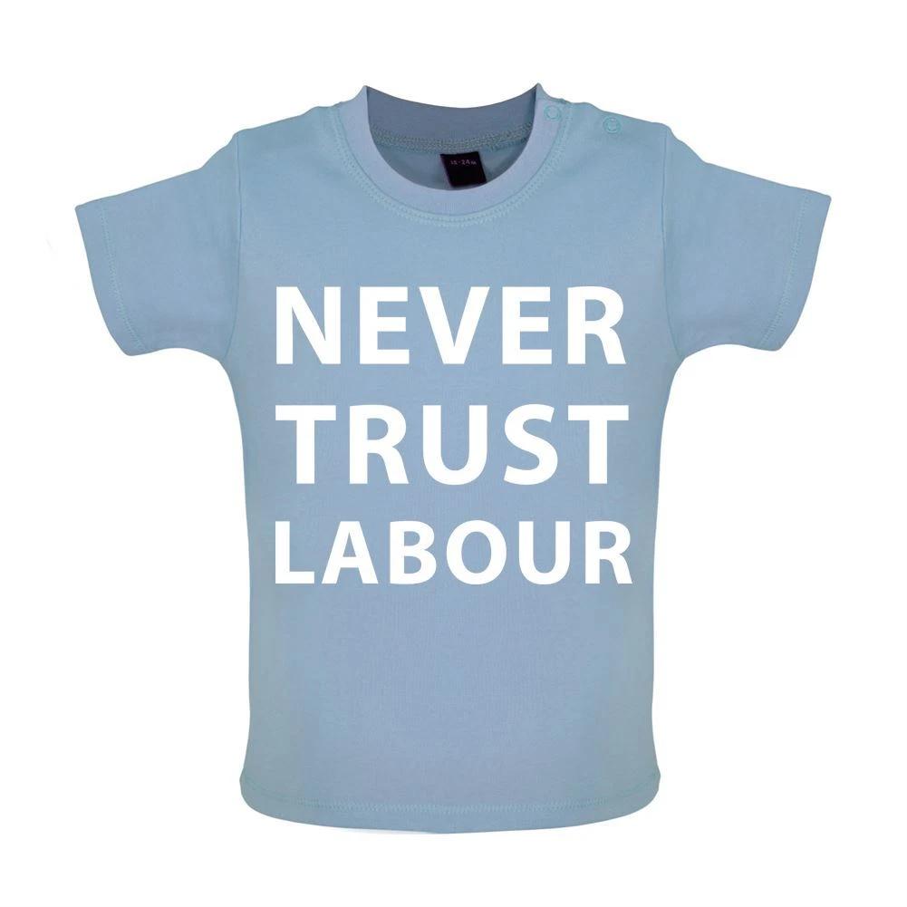 Never Trust Labour - Baby Kids Boys Girls Unisex T-Shirt / Babygrow - Rishi Election Sunak Love Tories 150